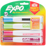 Expo Magnetic Dry Erase Chisel Marker With Eraser 4/Pkg