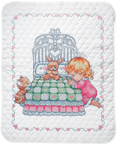 Tobin Stamped Quilt Cross Stitch Kit 34"X43"