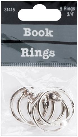 Book Rings .75" 5/Pkg