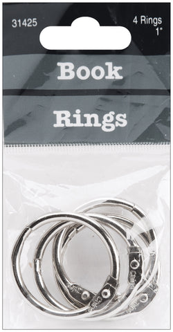 Book Rings 1" 4/Pkg