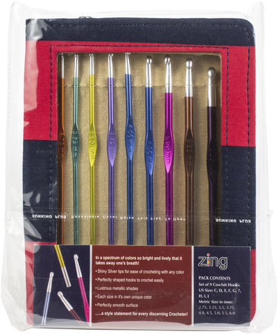 Knitter's Pride-Zing Single Ended Crochet Hook Set