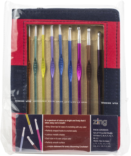 Knitter's Pride-Zing Single Ended Crochet Hook Set