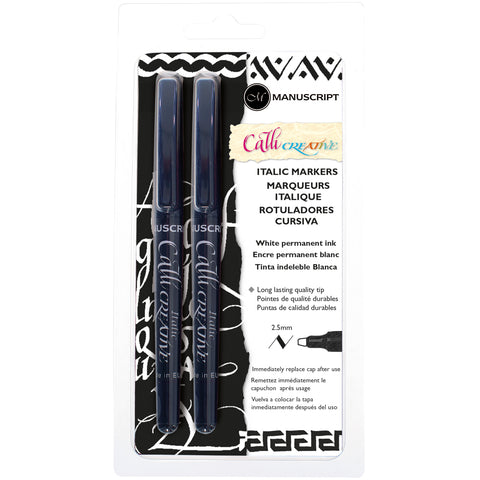 Manuscript White Markers 2.5mm