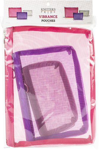 Knitter's Pride Vibrance Zipper Pouch 3/Pkg