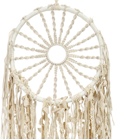 Macrame Hoop W/Braided Sun 29" Wall Hanging