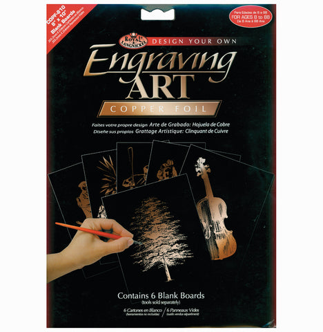 Foil Engraving Art Blank Boards 8"X10" 6/Pkg