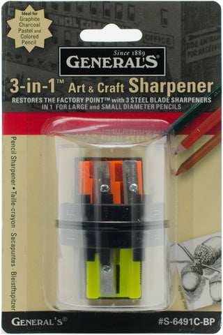 General Pencil 3-in-1 Art & Craft Sharpener