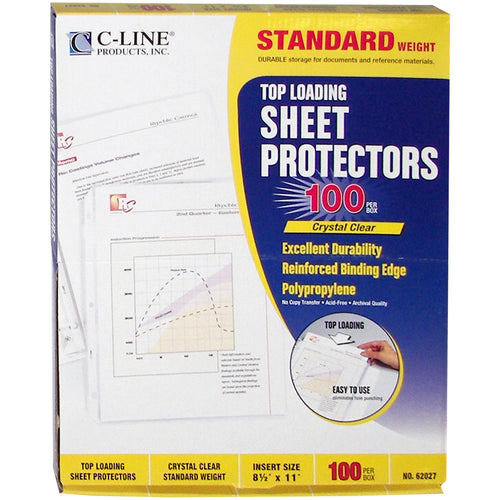Top Loading Sheet Protectors 8.5"X11" 100/Pkg