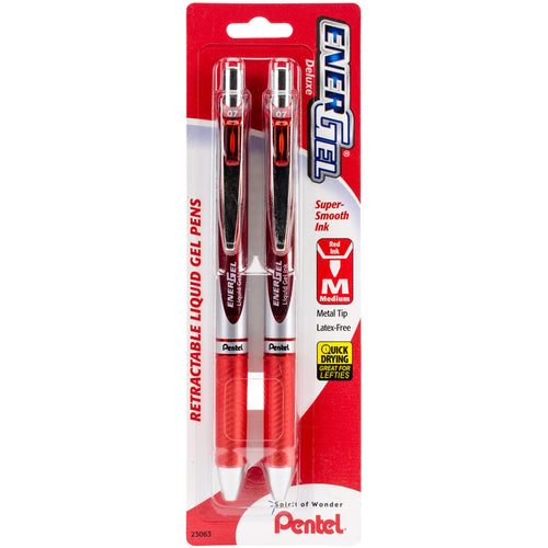 Pentel EnerGel RTX Retractable Liquid Gel Pen .7mm 2/Pkg