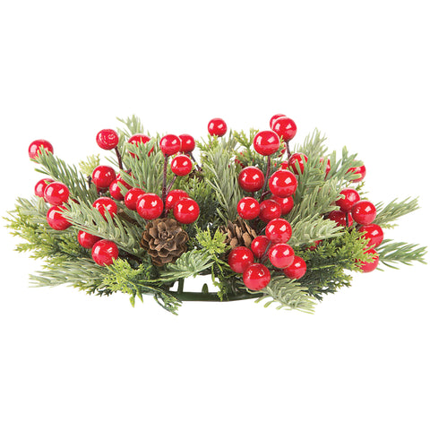 Pine/Berry Candlering For 3" Candle