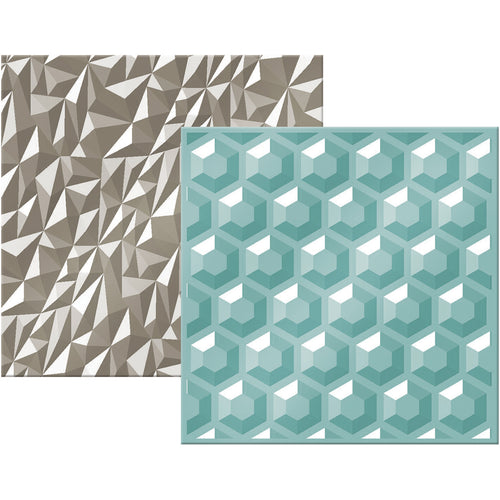 We R Next Level Embossing Folders 6"X6" 2/Pkg