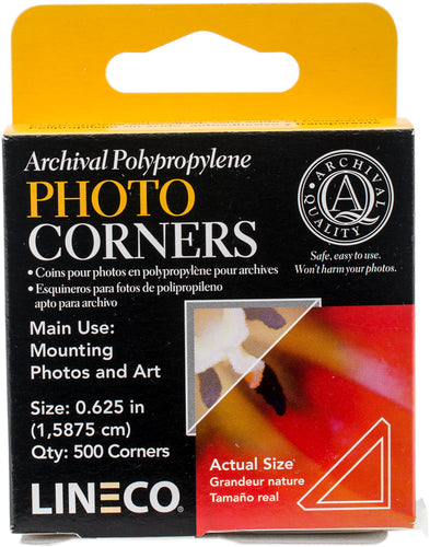 Lineco Polypropylene Photo Mounting Corners 500/Pkg