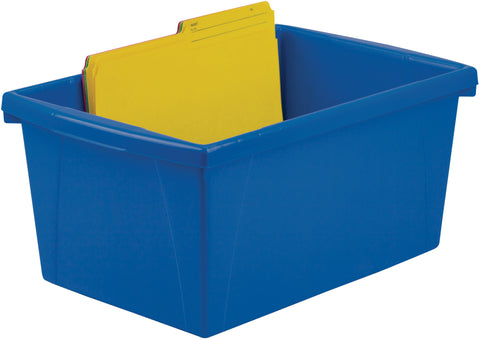 Storex Plastic Storage Bin 5.5gal 16.75"X11.875"X8.25"