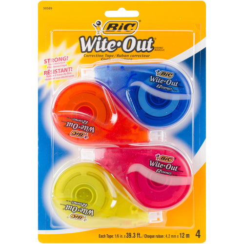 BIC Wite-Out EZ Correction Tape 4/Pkg