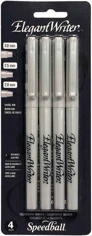 Speedball Elegant Writer Calligraphy Markers 4/Pkg