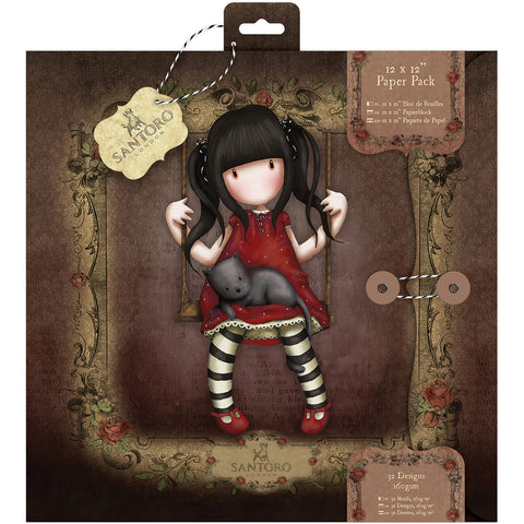 Santoro's Gorjuss Single-Sided Paper Pack 12"X12" 32/Pkg