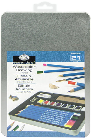 Watercolor Pencil Art Set W/Tin