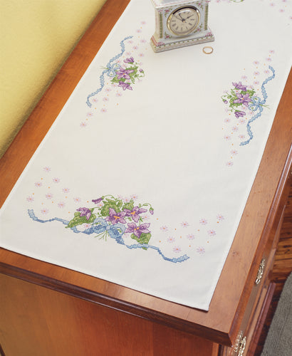 Janlynn Stamped Cross Stitch Dress Scarf 14"X35"
