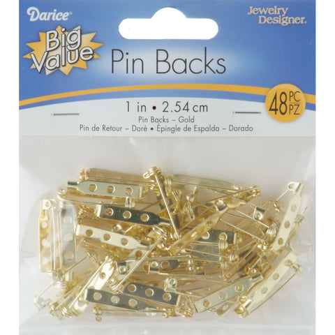 Pin Backs 1" 48/Pkg