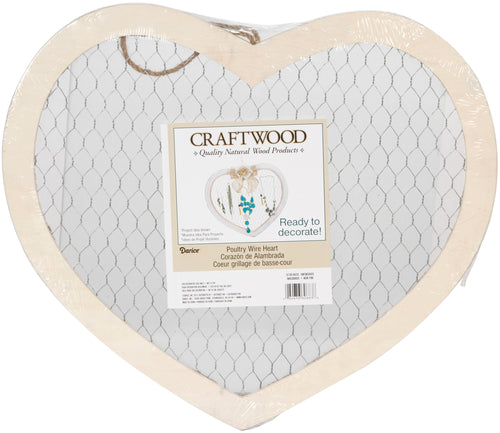 Wood Chicken Wire Heart