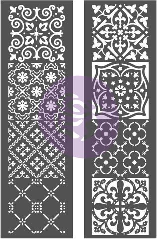 Prima Re-Design Decor Stencil 2/Pkg 8"X26.375"
