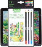 Crayola Signature Blend & Shade Colored Pencils W/Tin