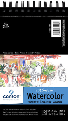 Canson Montval Spiral Watercolor Pad 5.5"X8.5"