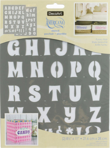Americana Alphabet Stencils 8.5"X11"