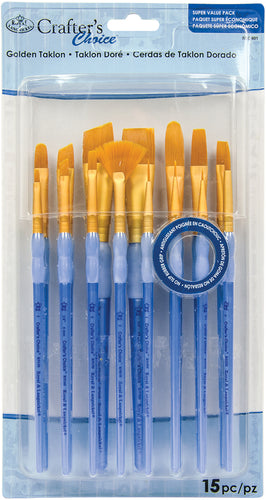 Crafter's Choice Gold Taklon Brush Value Set