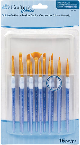 Crafter's Choice Mini Gold Taklon Brush Value Set