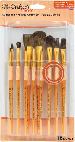 Crafter's Choice Natural Hair Brush Value Set