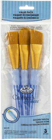 Crafter's Choice Golden Taklon Large Brush Set
