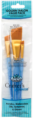 Crafter's Choice Gold Taklon Angular Brush Set