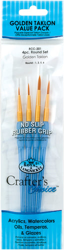Crafter's Choice Gold Taklon Round Brush Set