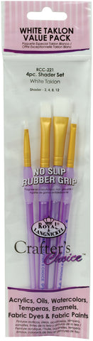 Crafter's Choice White Taklon Shader Brush Set