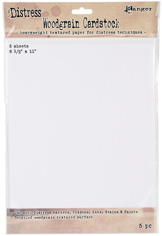 Tim Holtz Distress Woodgrain Paper 5 Sheets