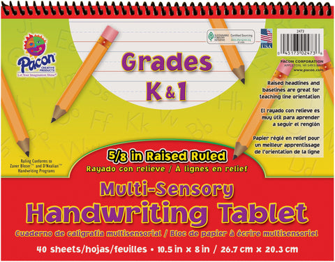 Pacon Multi-Sensory Handwriting Tablet 10.5"X8"