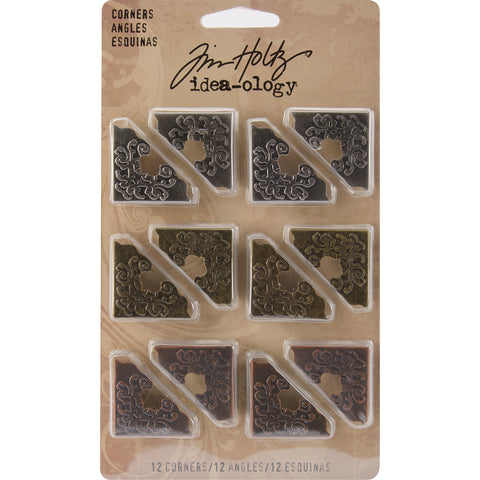 Idea-Ology Metal Ornate Corners 1" 12/Pkg