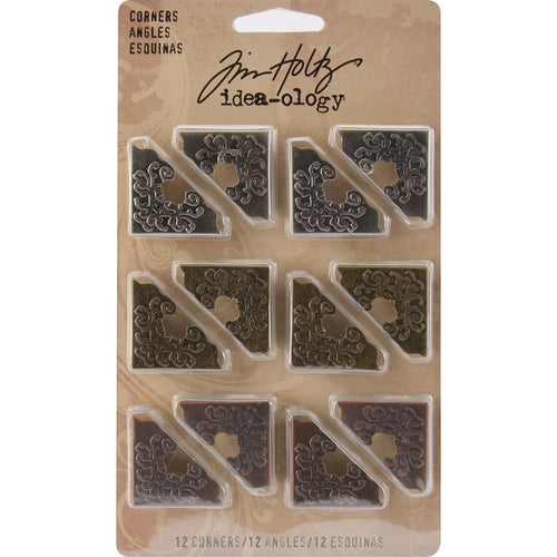 Idea-Ology Metal Ornate Corners 1" 12/Pkg