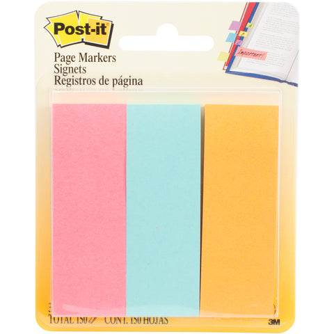 Post-It Page Markers .875"X2.875" 3/Pkg