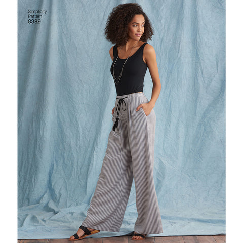 Simplicity Easy-To-Sew Misses Pants & Shorts With Tie Belt