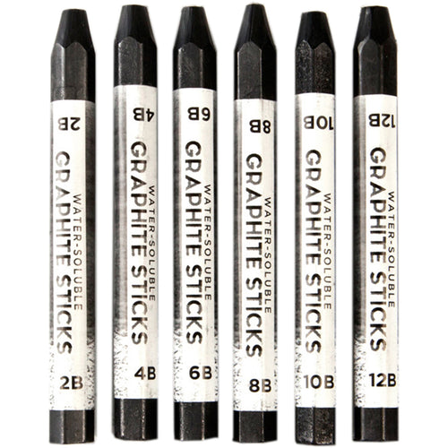 Prima Marketing Water-Soluble Graphite Sticks 6/Pkg
