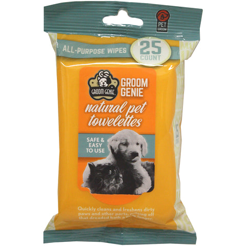 Multipet Groom Genie Daily Clean Wipes 25/Pkg