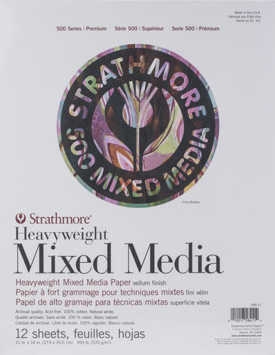 Strathmore 500 Series Heavyweight Mixed Media Pad 11"X14"
