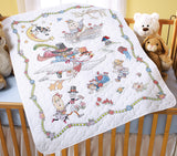 Bucilla Stamped Crib Cover Cross Stitch Kit 34"X43"