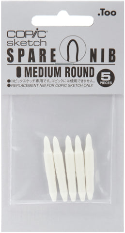 Copic Sketch Marker Medium Round Nibs 5/Pkg