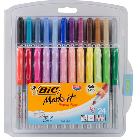 BIC Mark-It Fine Point Permanent Markers 24/Pkg