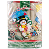 Bucilla Felt Stocking Applique Kit 18" Long