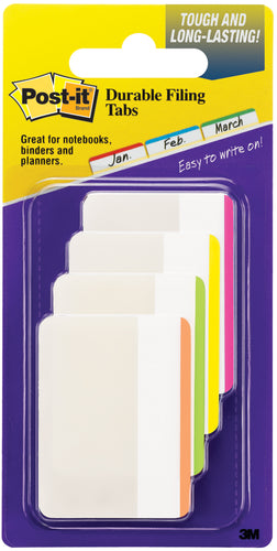 Post-It Durable Filing Tabs 2"X1.5" 24/Pkg