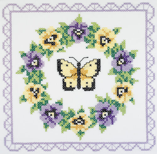 Janlynn Stamped Cross Stitch Quilt Blocks 18"X18" 6/Pkg